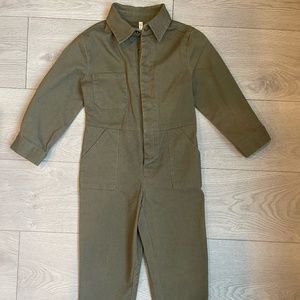 Rylee + Cru Coverall jumpsuit || olive